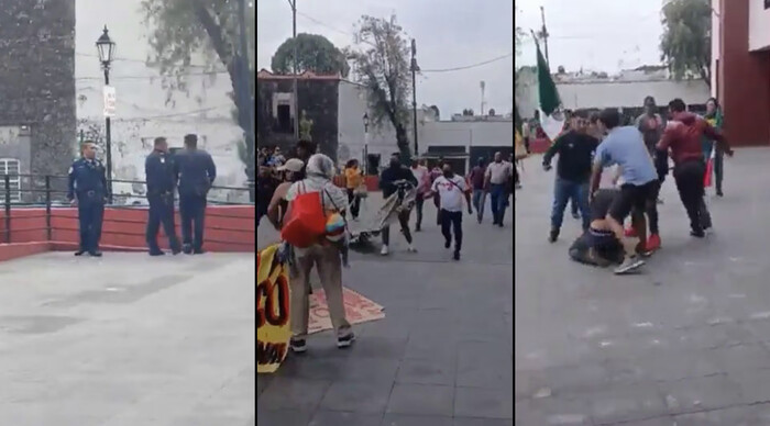 #Video | Golpean y detienen a activistas y periodistas durante protesta en Xochimilco