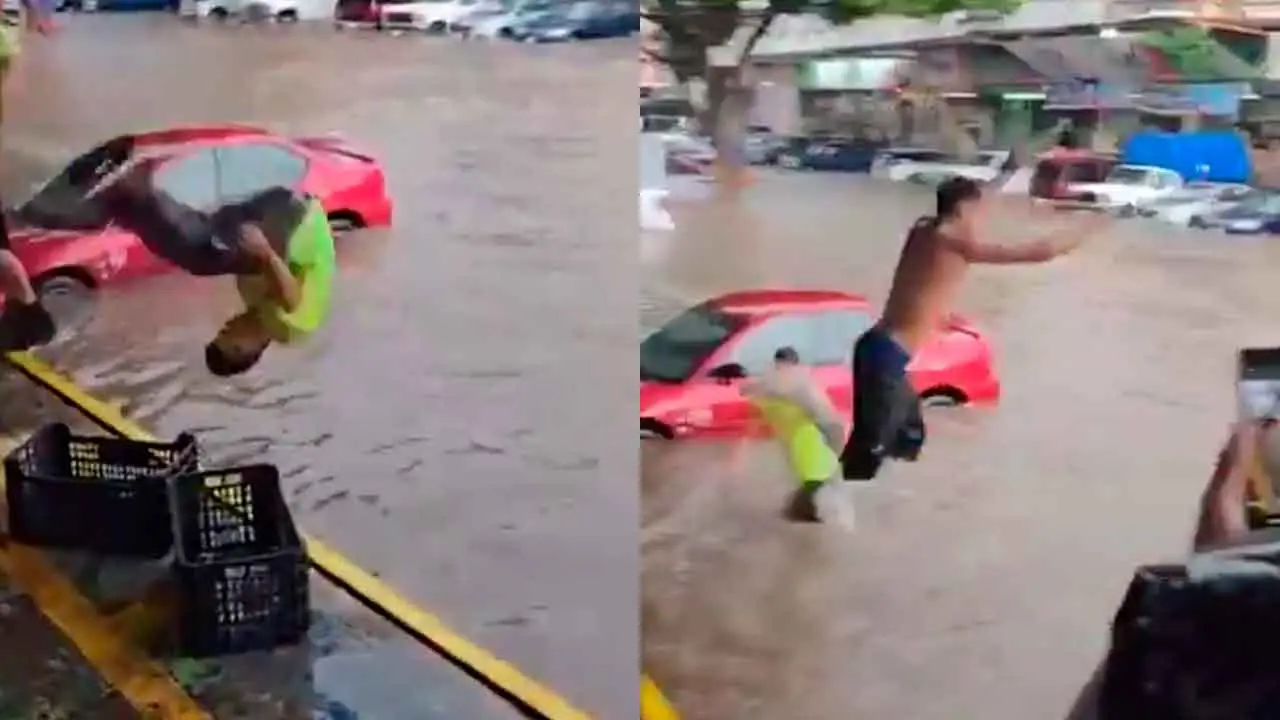 #Video: Guadalajara se convierte en “Venecia” y hasta con clavados incluidos