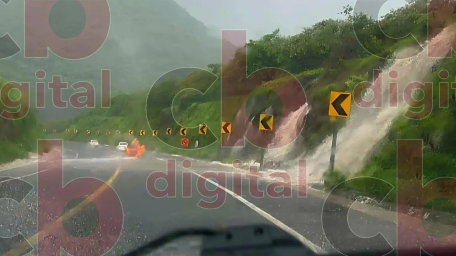 #Video: Huracán Flossie genera deslaves en la Siglo XXI