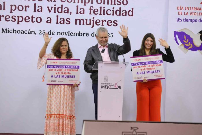#Video | Michoacán se suma al compromiso nacional por el respeto a las mujeres: Bedolla