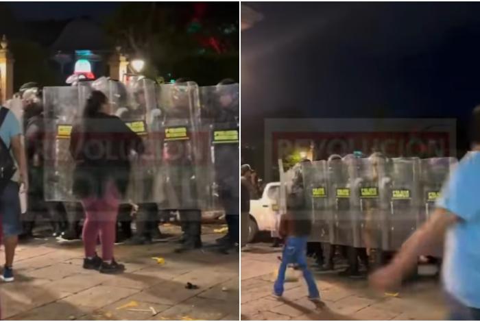 VIDEO | Operativo para retirar a comerciantes del Centro de Morelia acaba en trifulca