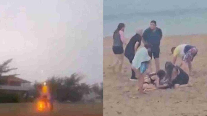 Video: Rayo impacta a tres niños en playa de Puerto Rico