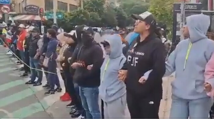 #Video | Repetición de la protesta: Trabajadores del Poder Judicial bloquean entradas del Senado