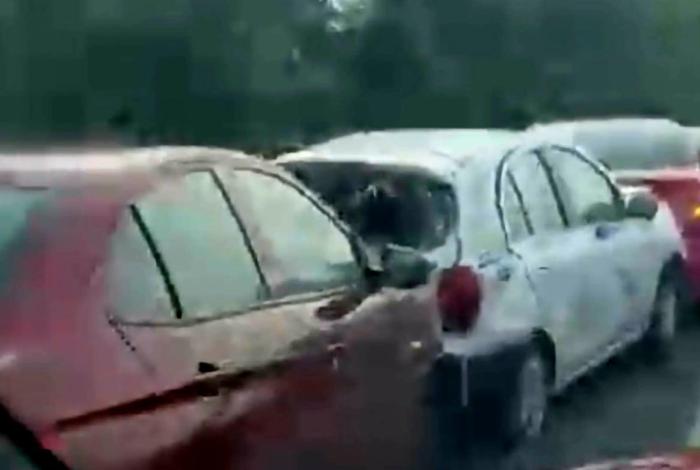 #Video | Se registra carambola entre 5 vehículos en el Libramiento Norte de Morelia