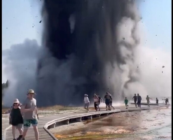 #Video | ¡Sorpresa en Yellowstone! Se registra una inesperada explosión hidrotermal en el Parque Nacional