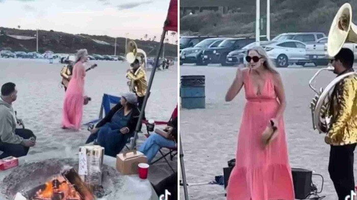 Video: Turista estadounidense reclama a músicos de banda en playa de Sinaloa