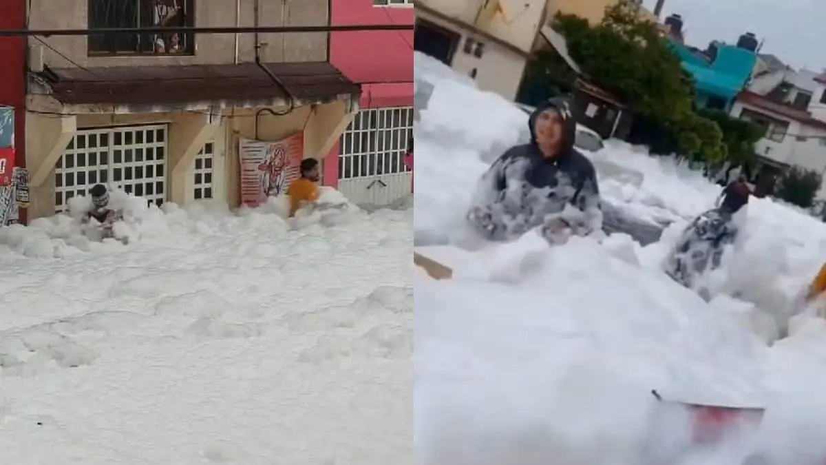 #Video: Vecinos de Naucalpan con ronchas en la piel tras meterse a ‘espuma tóxica’