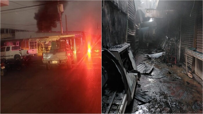 #Videos | Se registra fuerte incendio en el mercado Ignacio López Rayón de Apatzingán