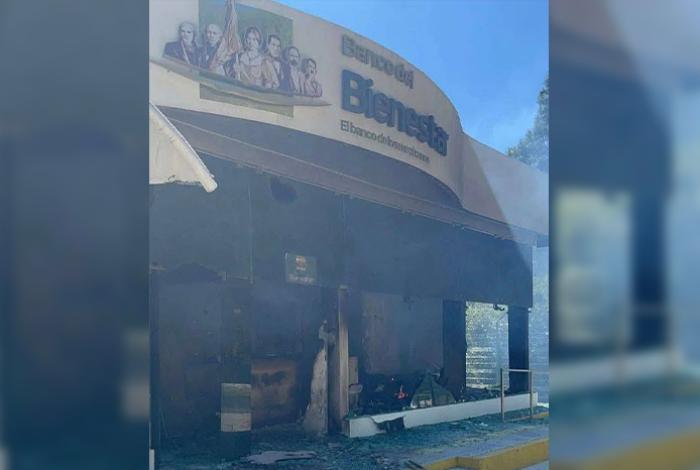 Vinculan a proceso a dos acusados de incendiar Banco del Bienestar de Tiríndaro, en Zacapu
