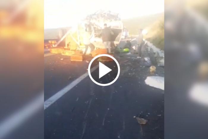 Volcadura de camión de pollos detuvo la circulación en la Pátzcuaro-Cuitzeo