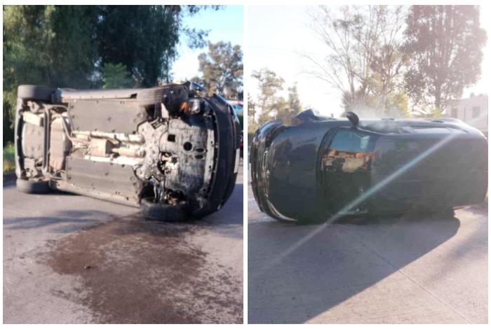 Volcadura de camioneta deja a mujer herida al norte de Morelia