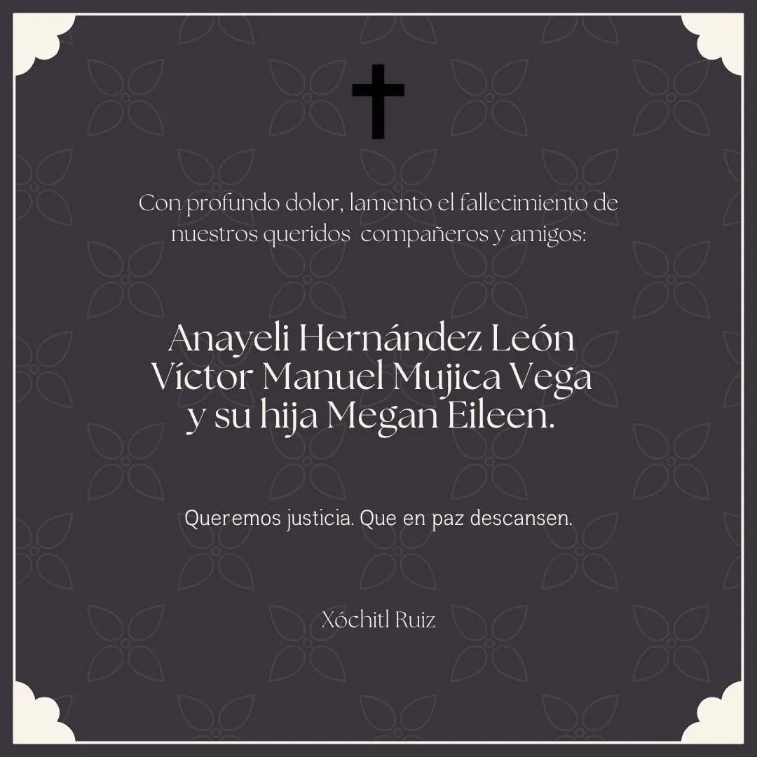 Xóchitl Ruíz González exige esclarecimiento y justicia por el homicidio de intérpretes de Lengua de Señas Mexicana y su hija