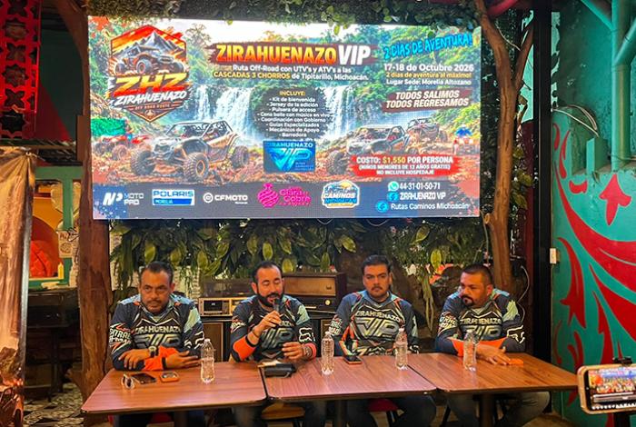 Zirahuenazo VIP prepara ruta off-road hacia las Cascadas Tres Chorros en Michoacán